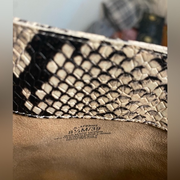 JLO Jennifer Lopez Snakeskin Rhinestone Mid-Calf Boots - Picture 2 of 8